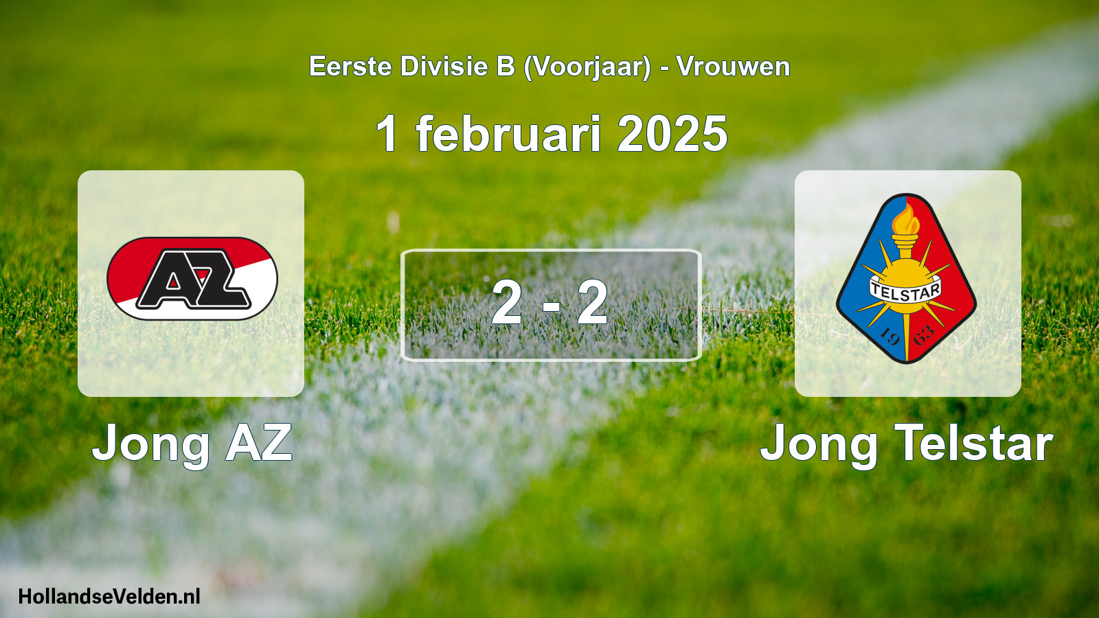 Total number of matches played: Jong AZ - Jong Telstar 2 - 2 (1 February 2025)