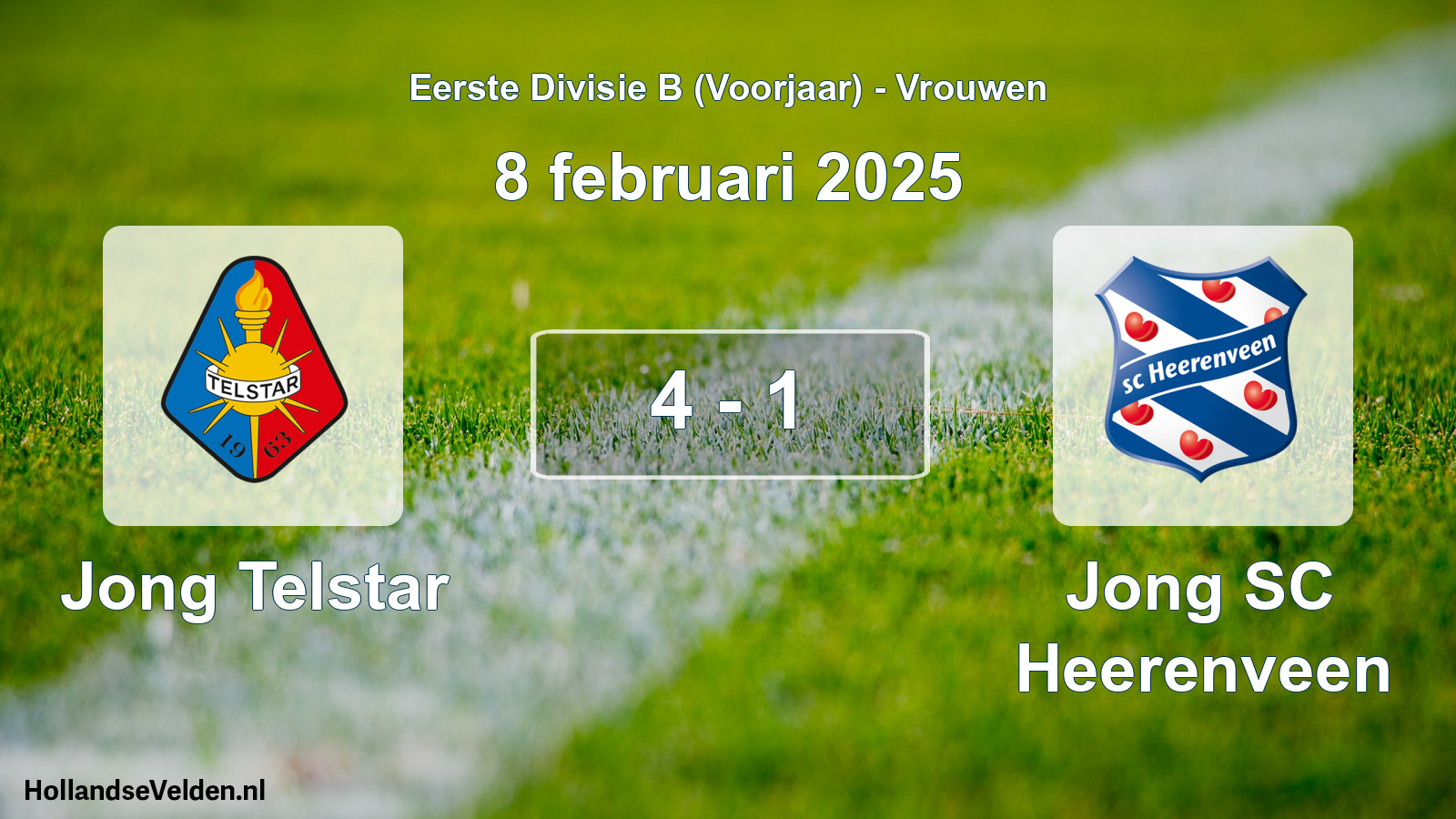 Gespeelde wedstrijd: Jong Telstar - Jong SC Heerenveen 4 - 1 (8 februari 2025)