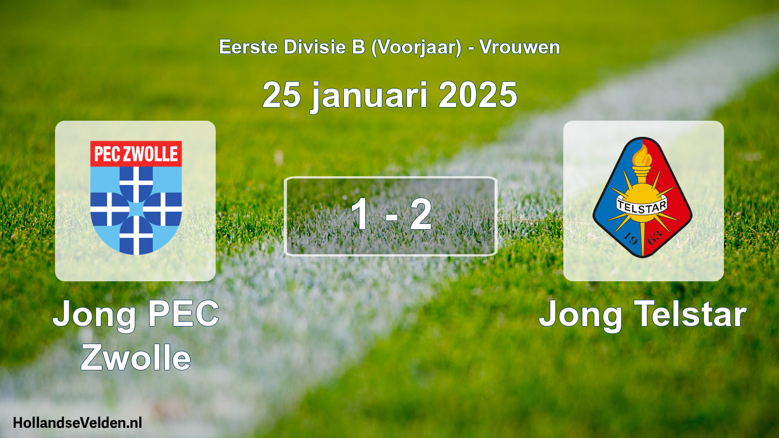 Gespeelde wedstrijd: Jong PEC Zwolle - Jong Telstar 1 - 2 (25 januari 2025)