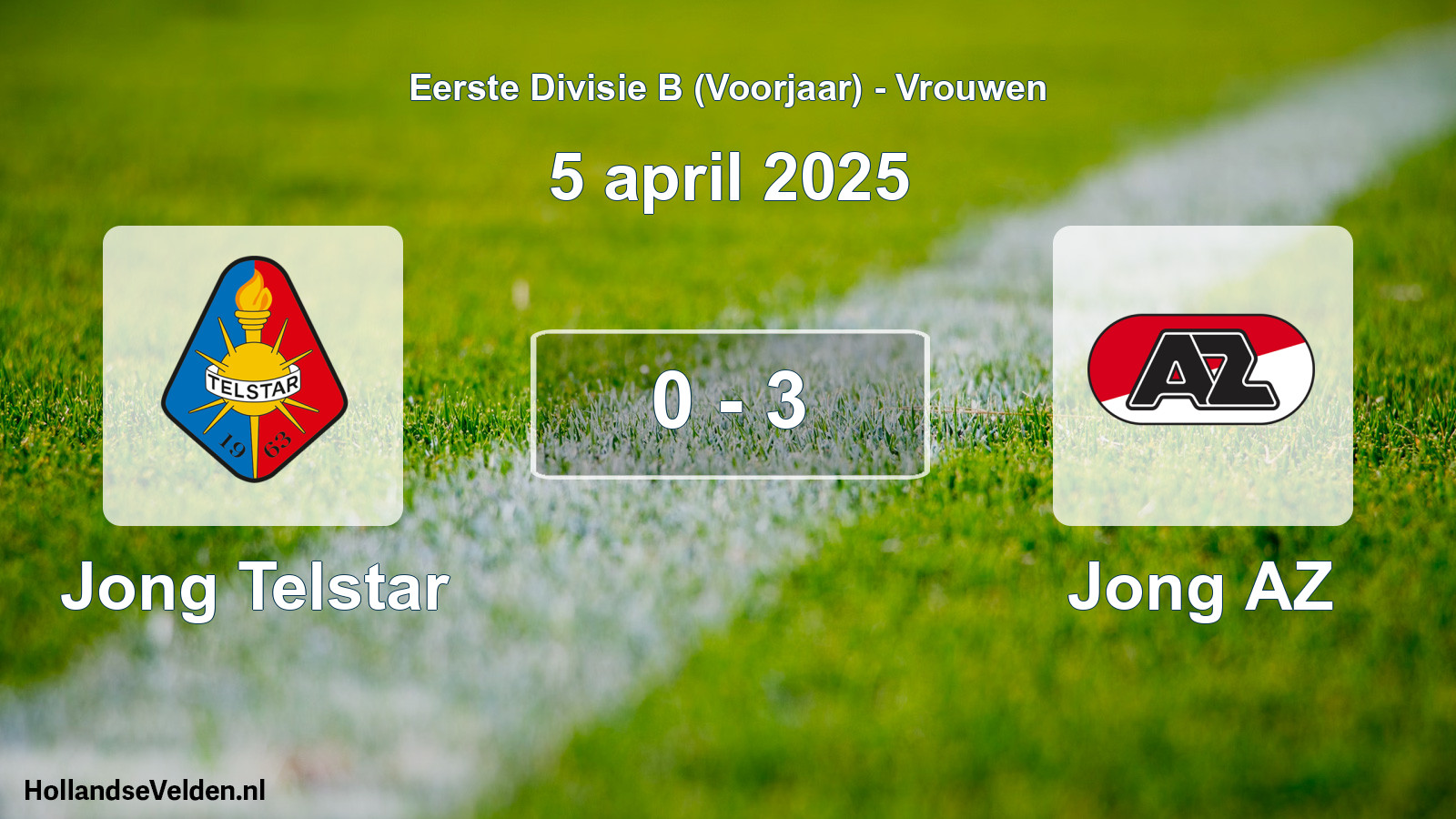 Total number of matches played: Jong Telstar - Jong AZ 0 - 3 (5 April 2025)