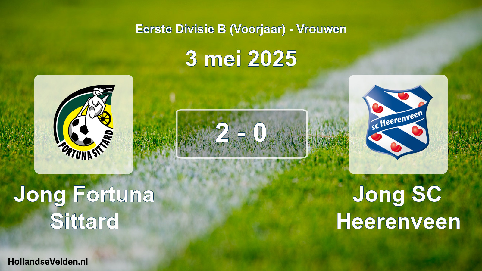 Total number of matches played: Jong Fortuna Sittard - Jong SC Heerenveen 2 - 0 (3 May 2025)