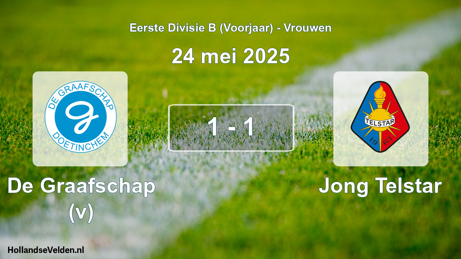 Gespeelde wedstrijd: De Graafschap (v) - Jong Telstar 1 - 1 (24 mei 2025)