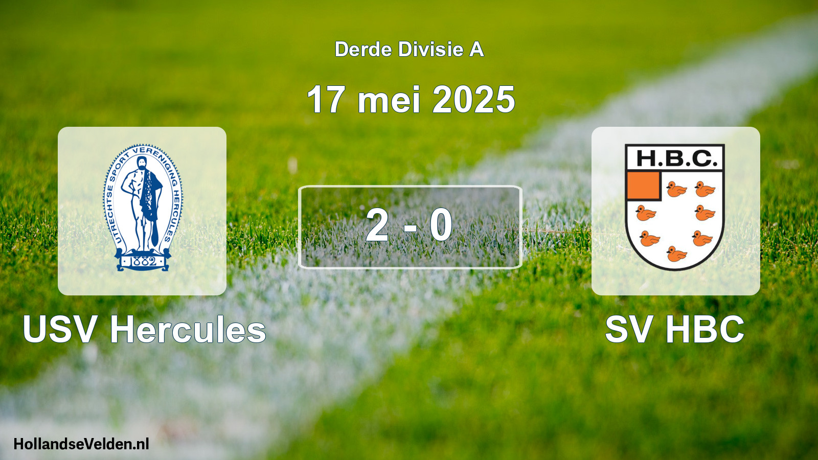 Total number of matches played: USV Hercules - SV HBC 2 - 0 (17 May 2025)