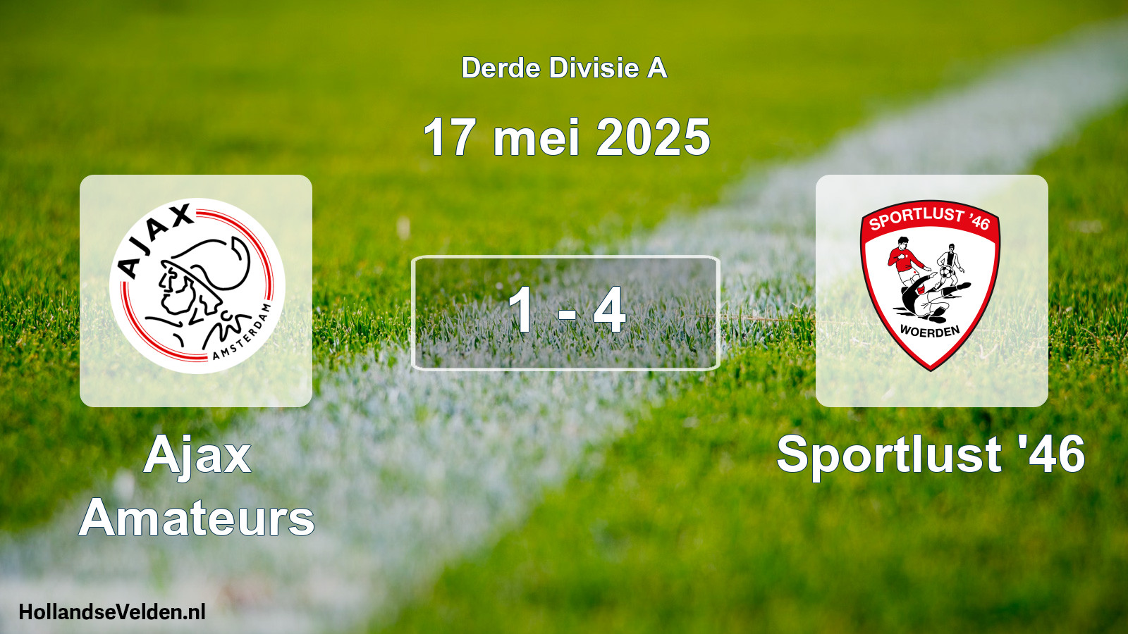 Total number of matches played: Ajax Amateurs - Sportlust '46 1 - 4 (17 May 2025)