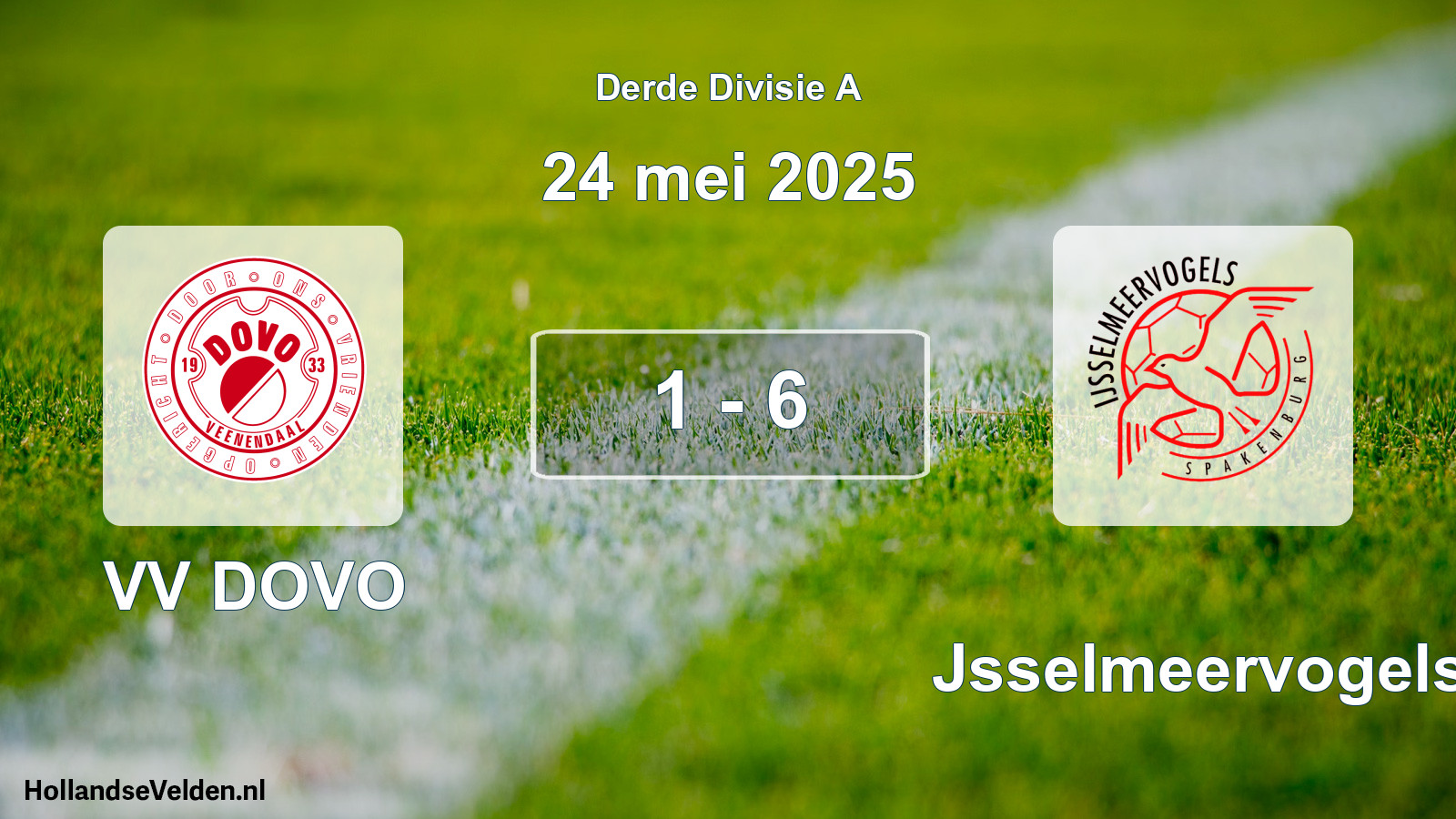 Total number of matches played: VV DOVO - IJsselmeervogels 1 - 6 (24 May 2025)
