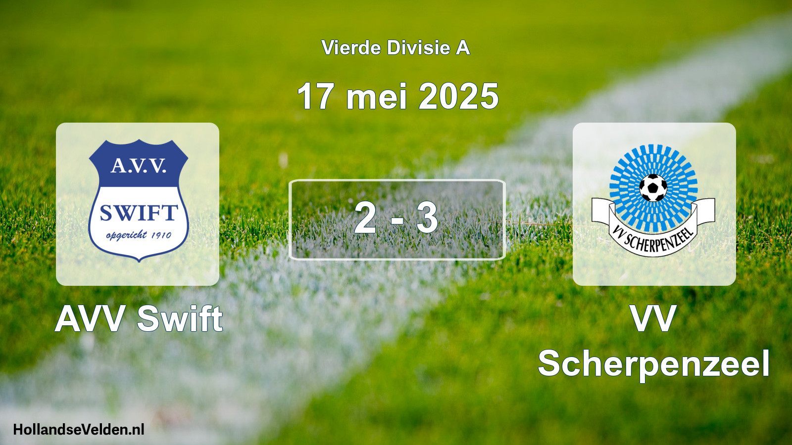 Total number of matches played: AVV Swift - VV Scherpenzeel 2 - 3 (17 May 2025)