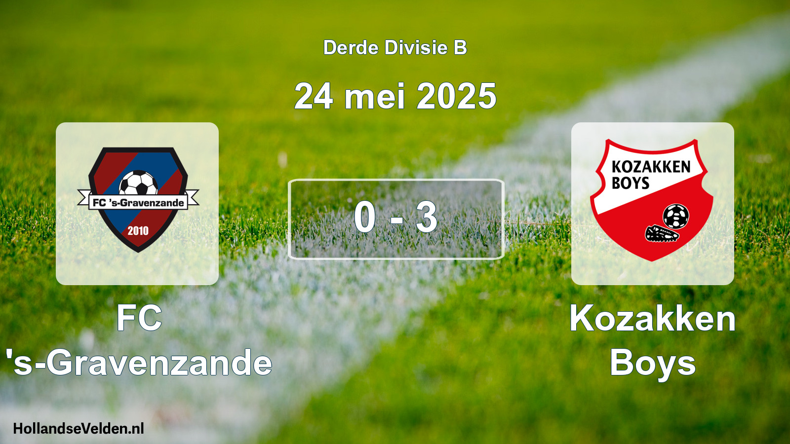 Total number of matches played: FC 's-Gravenzande - Kozakken Boys 0 - 3 (24 May 2025)