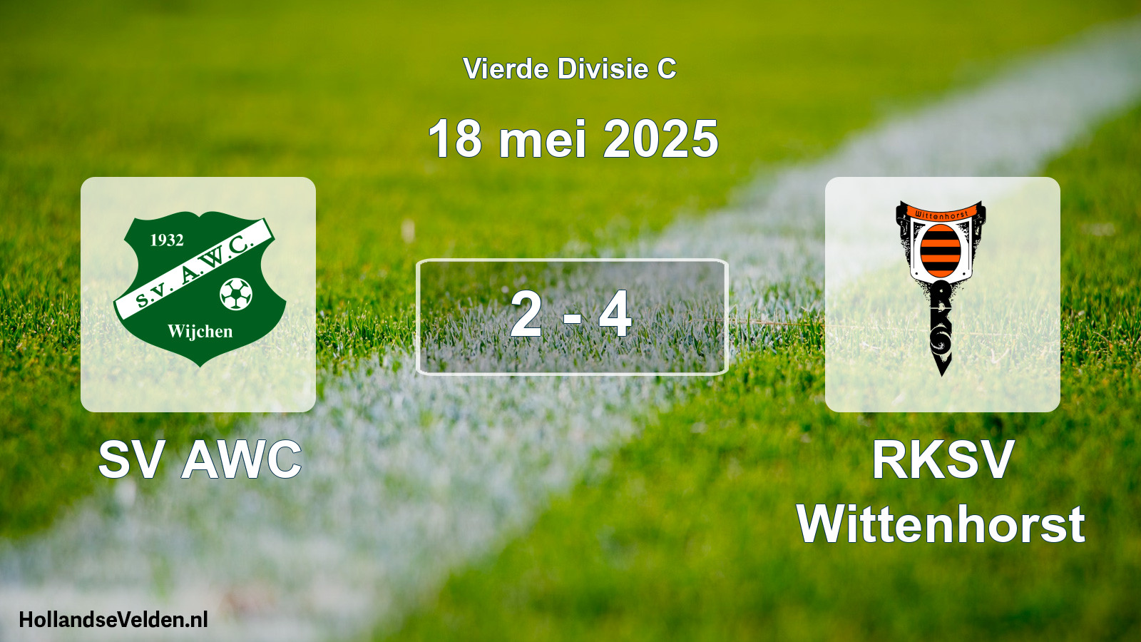 Total number of matches played: SV AWC - RKSV Wittenhorst 2 - 4 (18 May 2025)