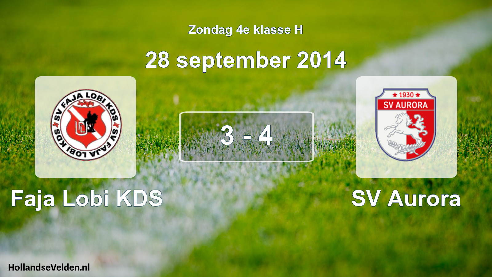 Total number of matches played: Faja Lobi KDS - SV Aurora 3 - 4 (28 September 2014)