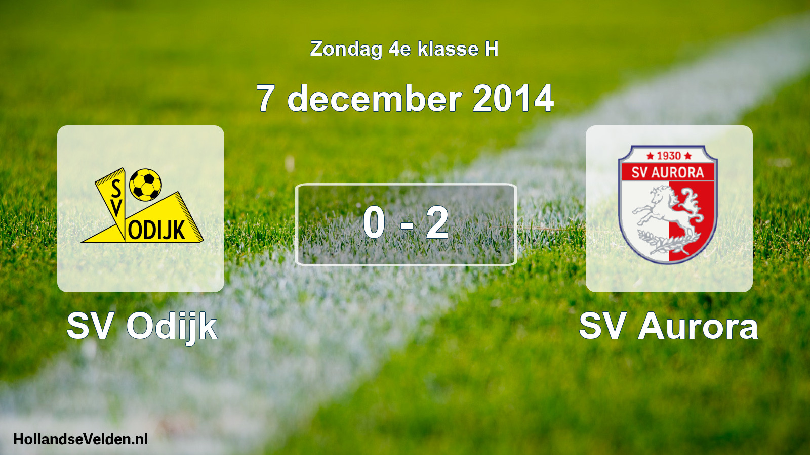 Total number of matches played: SV Odijk - SV Aurora 0 - 2 (7 December 2014)