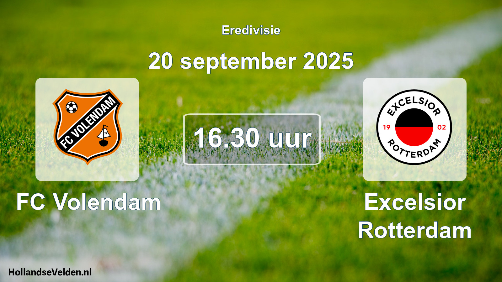 Scheduled Match: FC Volendam - Excelsior Rotterdam (20 September 2025)