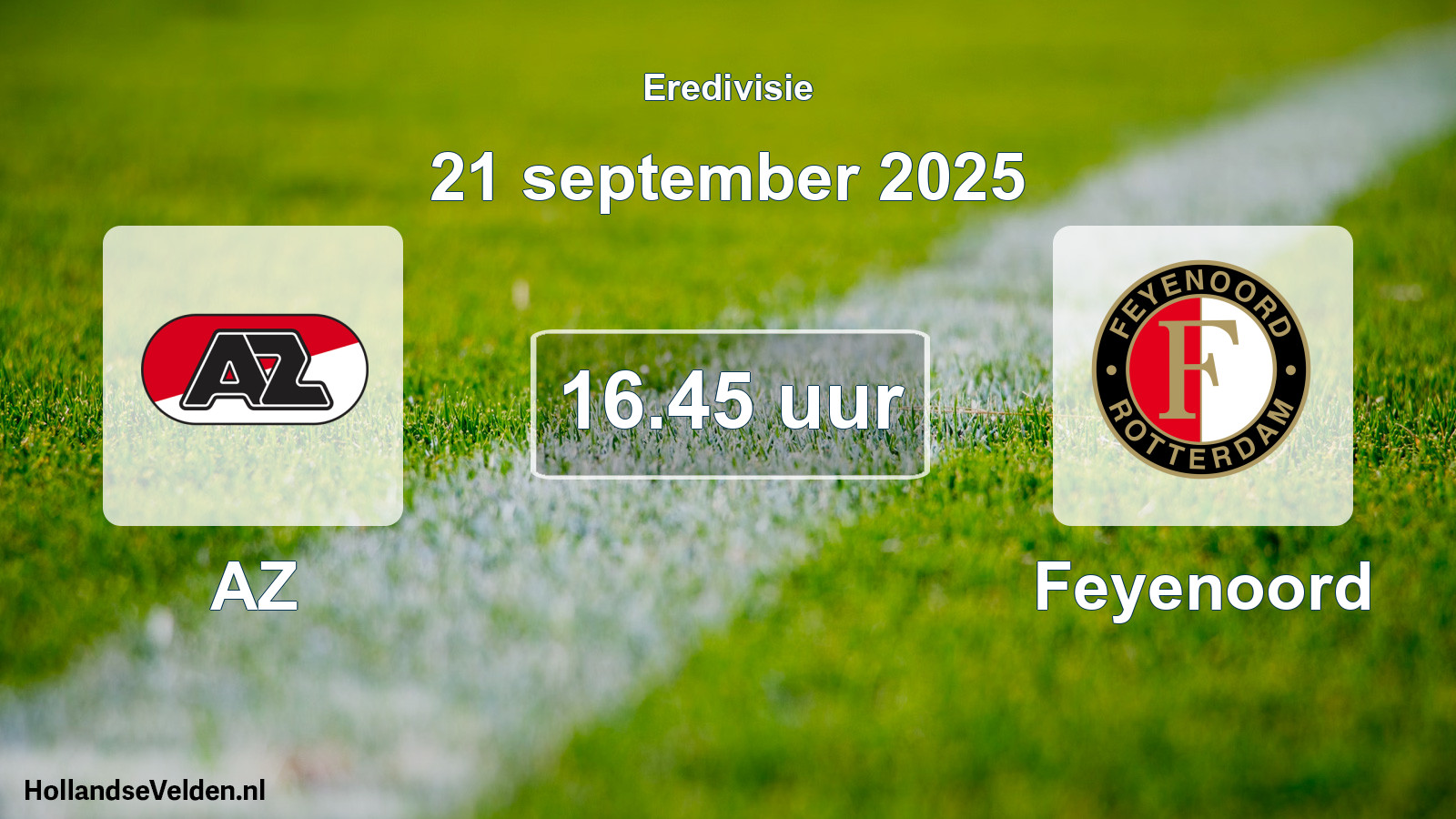 Geplande wedstrijd: AZ - Feyenoord (21 september 2025)