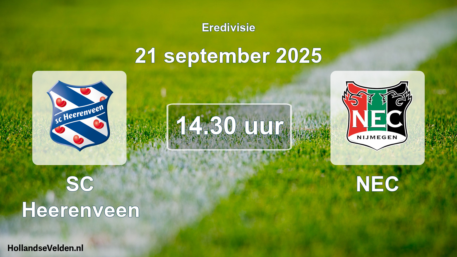 Geplande wedstrijd: SC Heerenveen - NEC (21 september 2025)