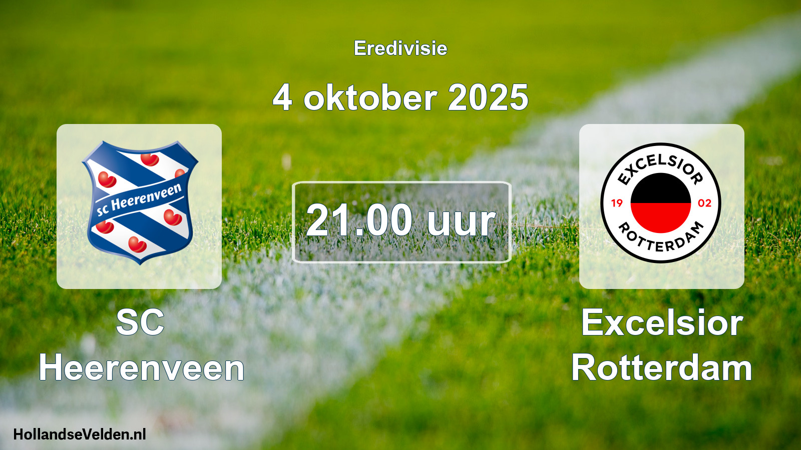 Geplande wedstrijd: SC Heerenveen - Excelsior Rotterdam (4 oktober 2025)