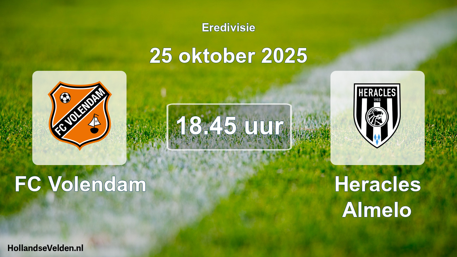 Geplande wedstrijd: FC Volendam - Heracles Almelo (25 oktober 2025)
