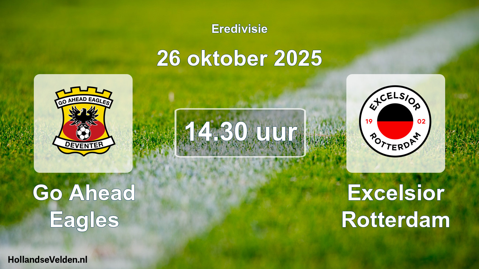 Geplande wedstrijd: Go Ahead Eagles - Excelsior Rotterdam (26 oktober 2025)