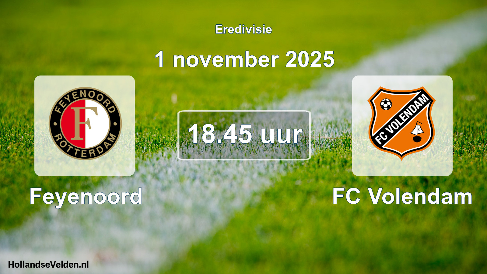 Scheduled Match: Feyenoord - FC Volendam (1 November 2025)