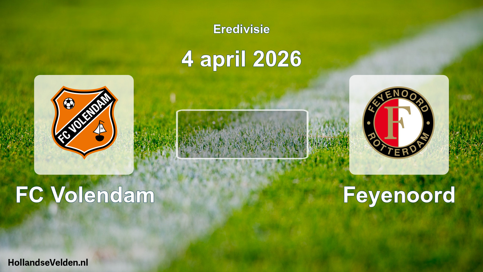 Geplande wedstrijd: FC Volendam - Feyenoord (4 april 2026)