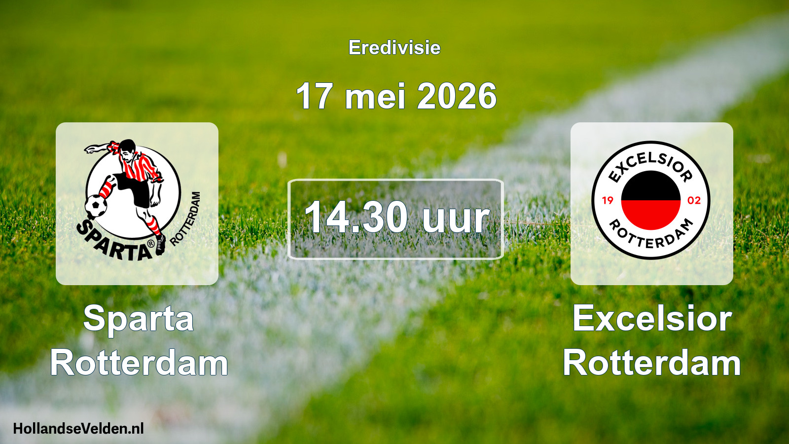 Geplande wedstrijd: Sparta Rotterdam - Excelsior Rotterdam (17 mei 2026)