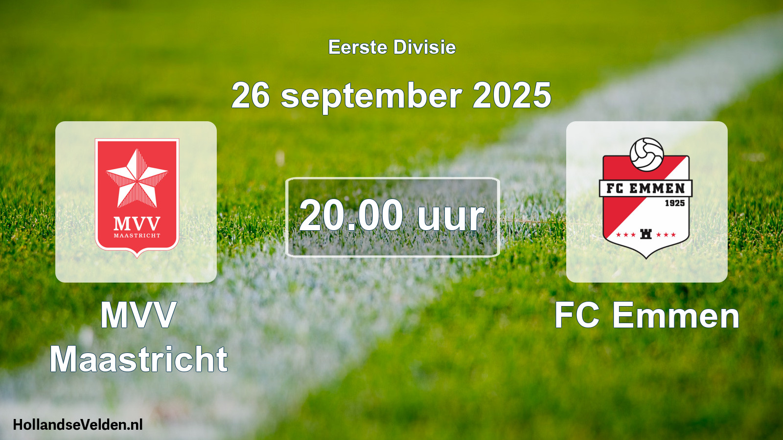 Geplande wedstrijd: MVV Maastricht - FC Emmen (26 september 2025)