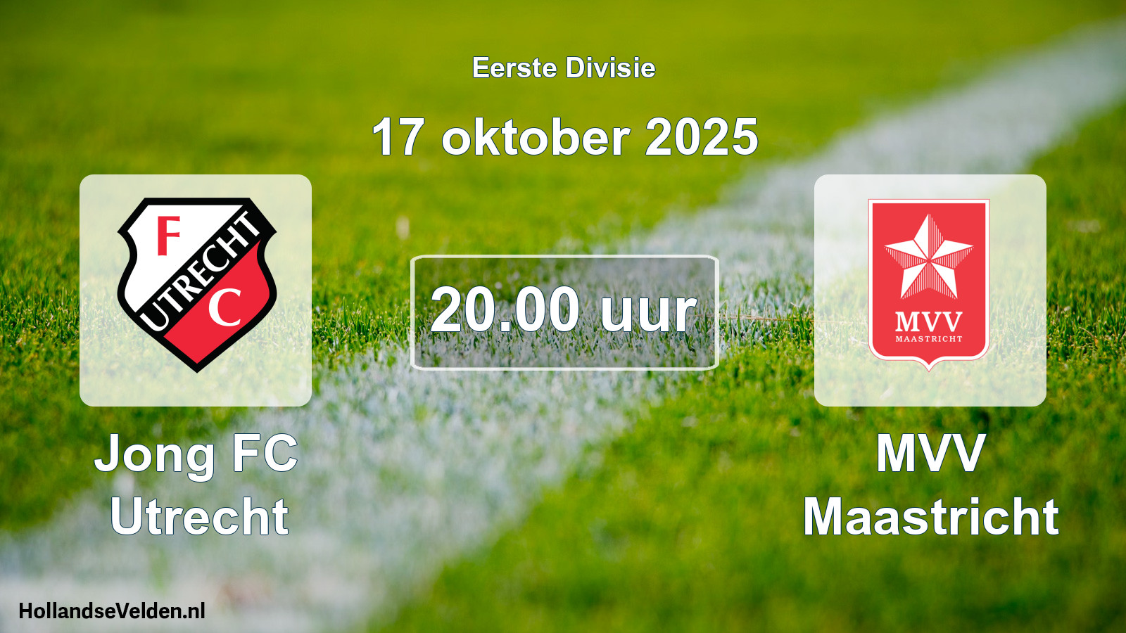 Geplande wedstrijd: Jong FC Utrecht - MVV Maastricht (17 oktober 2025)