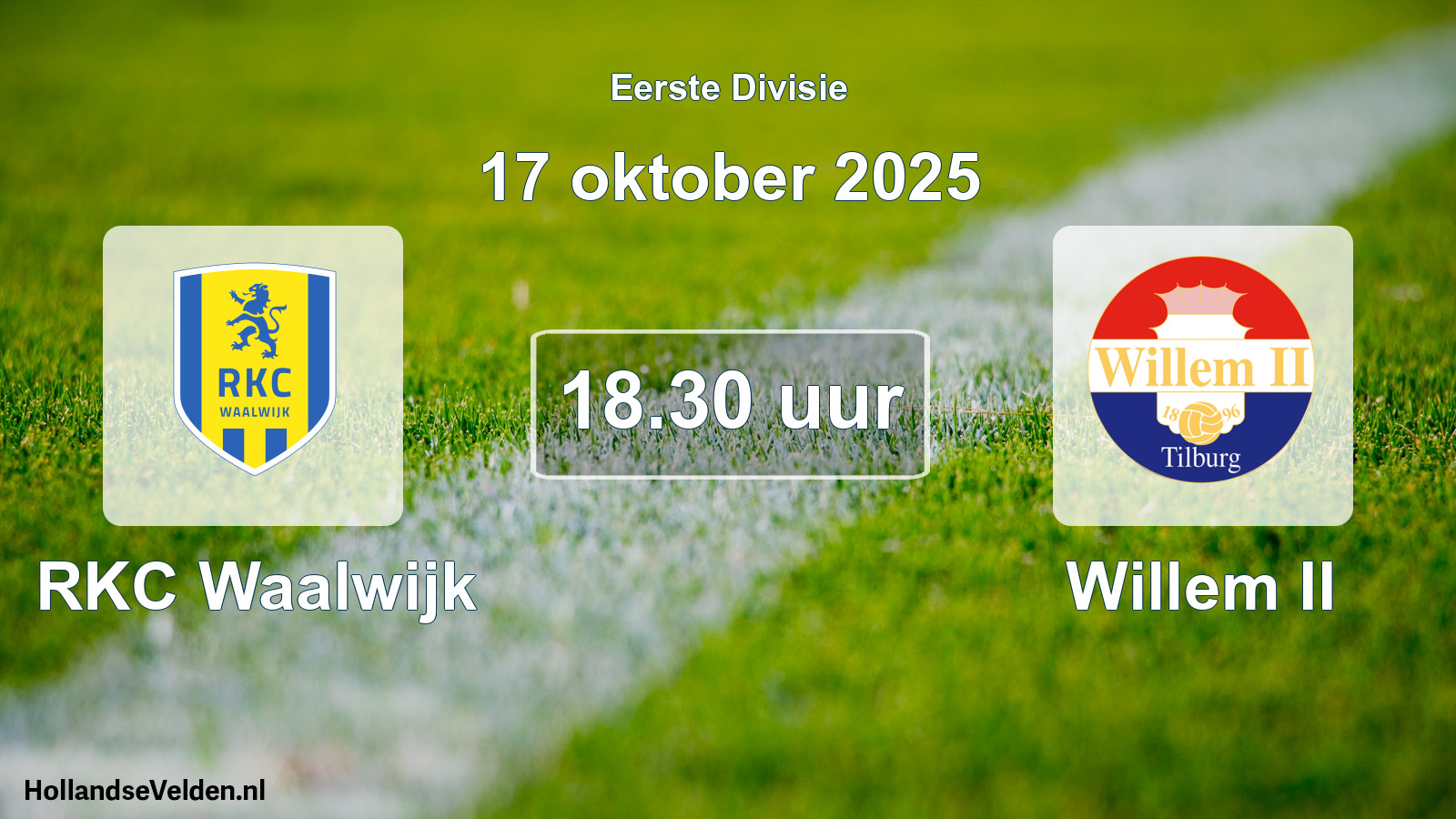 Geplande wedstrijd: RKC Waalwijk - Willem II (17 oktober 2025)