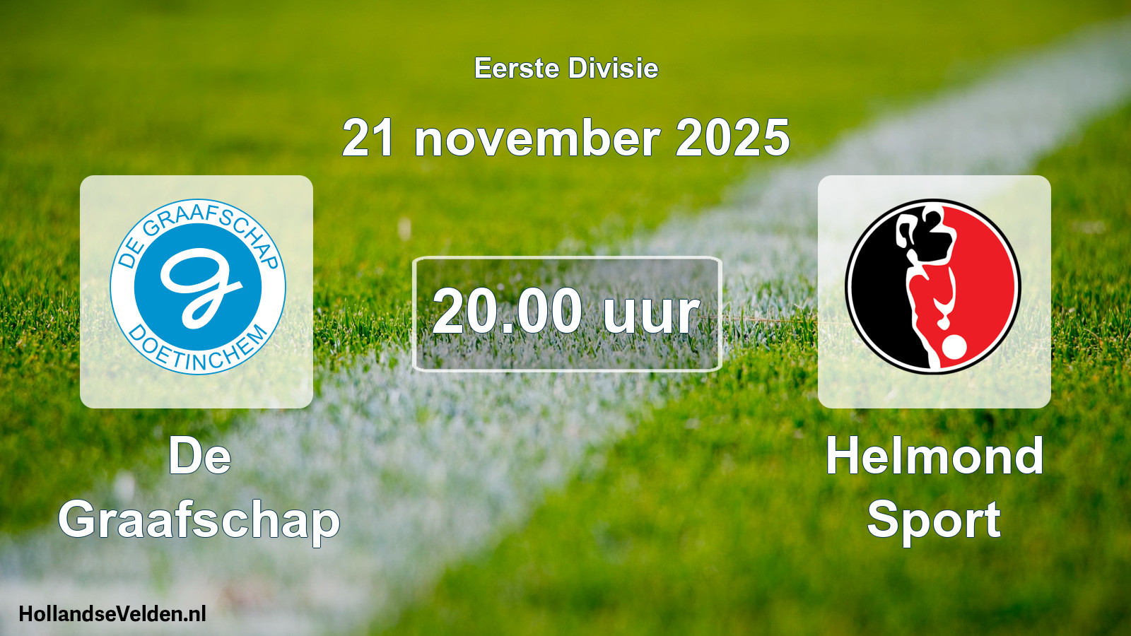 Geplande wedstrijd: De Graafschap - Helmond Sport (21 november 2025)