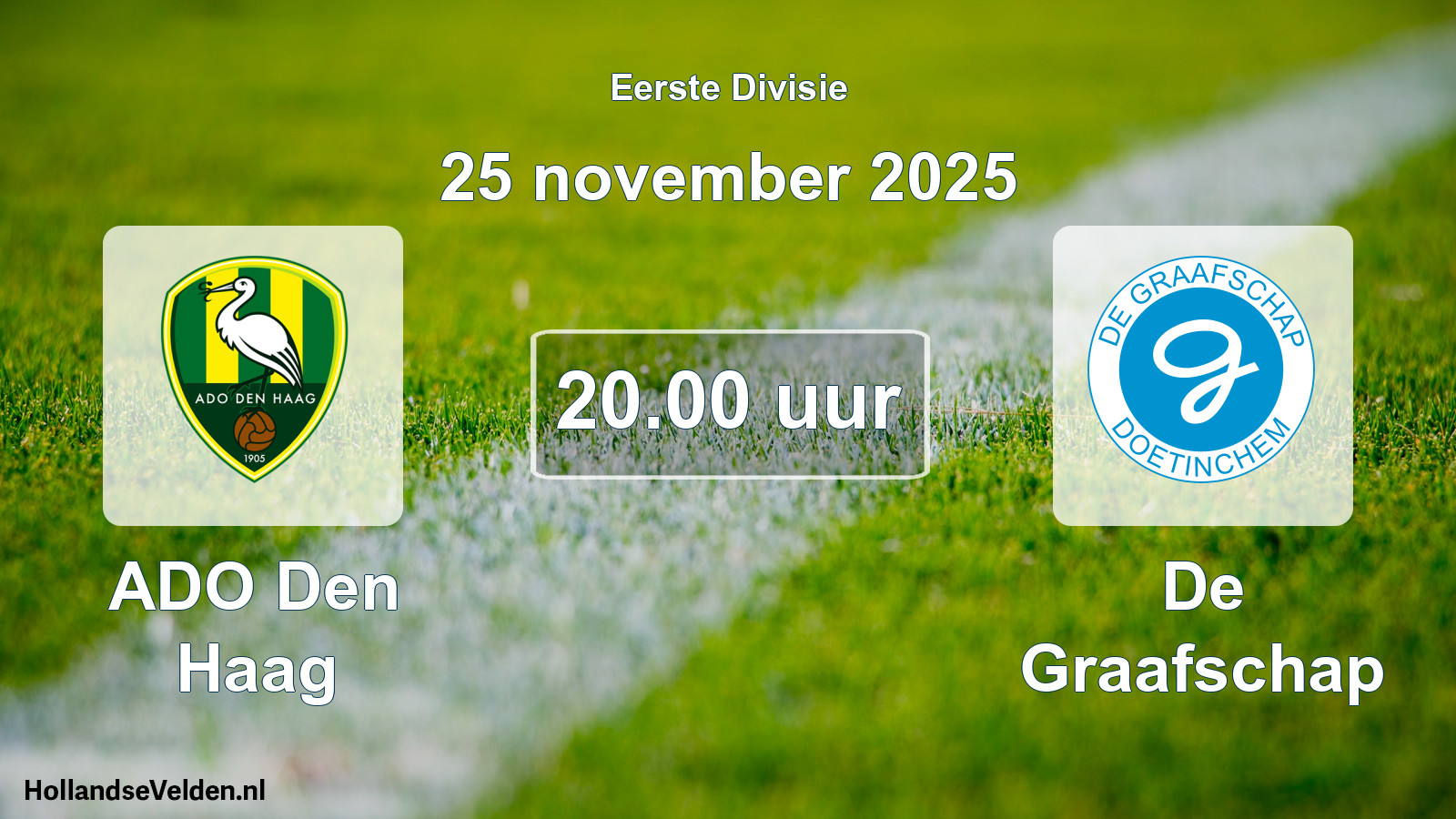 Geplande wedstrijd: ADO Den Haag - De Graafschap (25 november 2025)