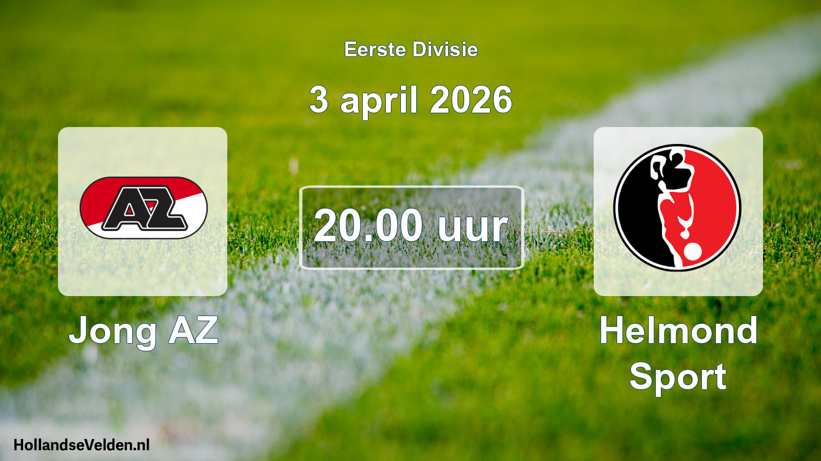 Geplande wedstrijd: Jong AZ - Helmond Sport (3 april 2026)
