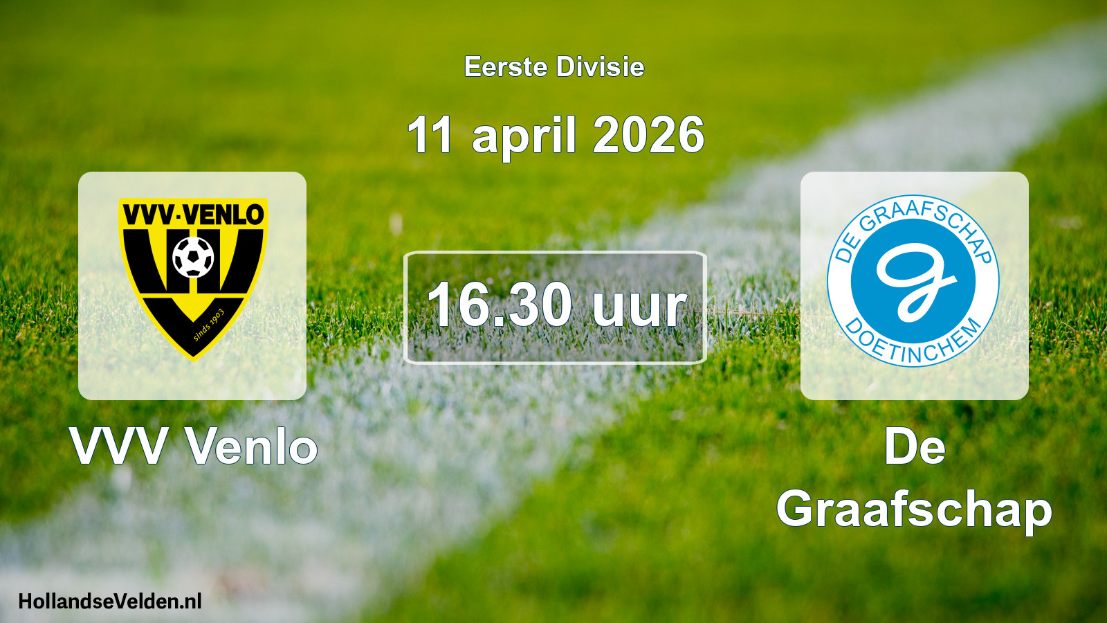 Scheduled Match: VVV Venlo - De Graafschap (11 April 2026)