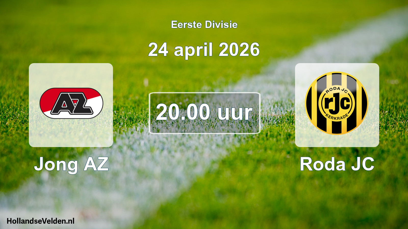 Geplande wedstrijd: Jong AZ - Roda JC (24 april 2026)