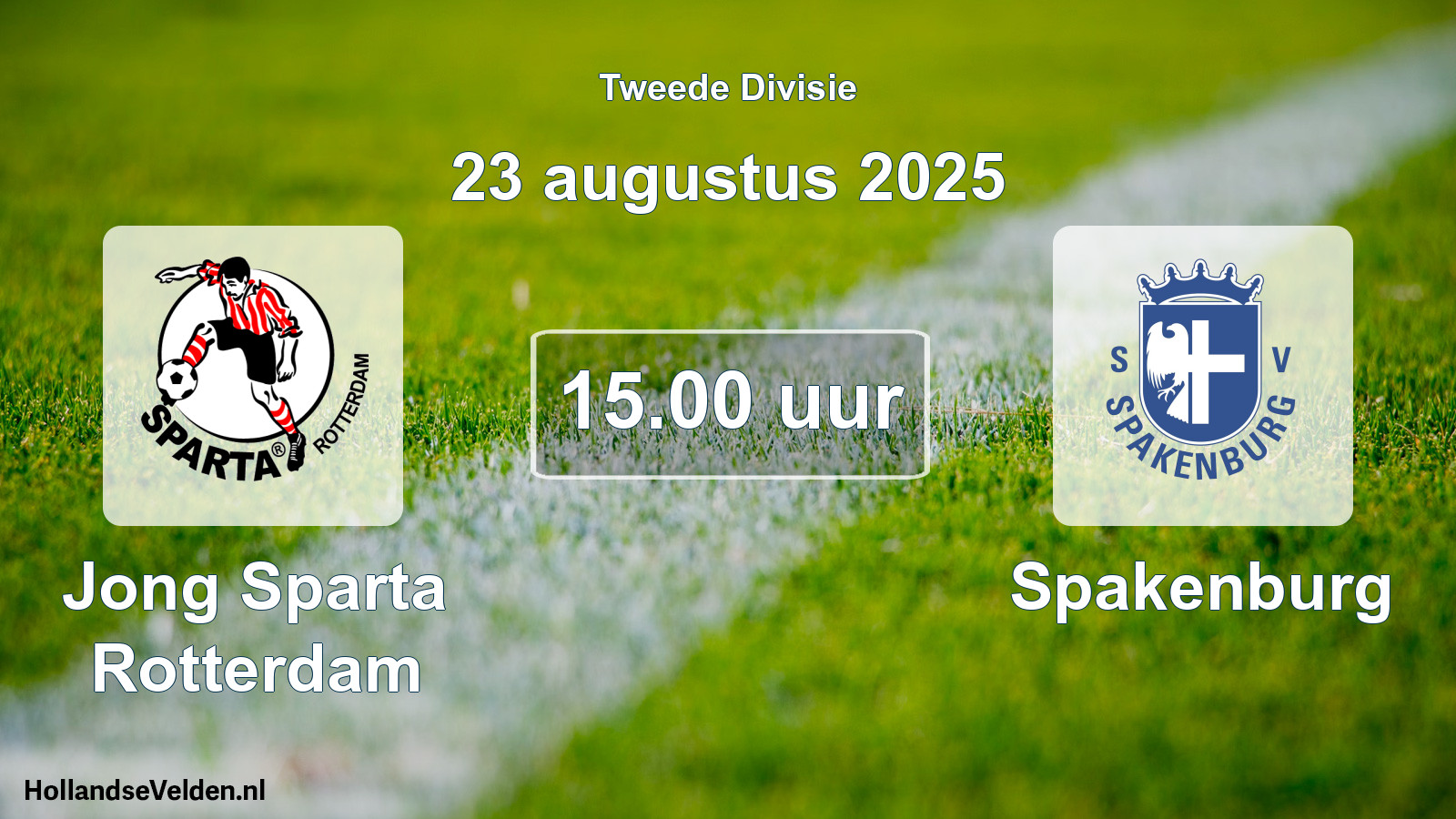 Scheduled Match: Jong Sparta Rotterdam - Spakenburg (23 August 2025)