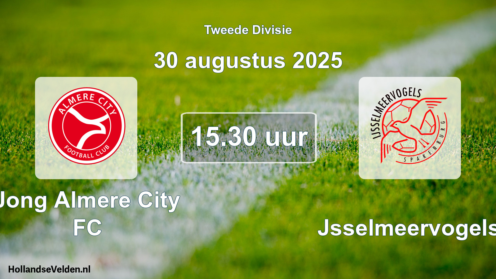 Scheduled Match: Jong Almere City FC - IJsselmeervogels (30 August 2025)