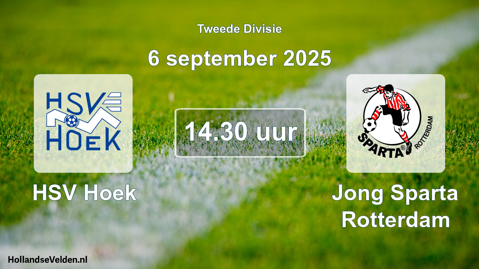 Scheduled Match: HSV Hoek - Jong Sparta Rotterdam (6 September 2025)