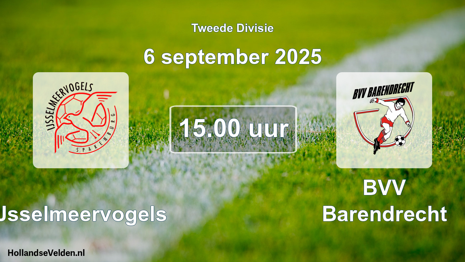 Scheduled Match: IJsselmeervogels - BVV Barendrecht (6 September 2025)