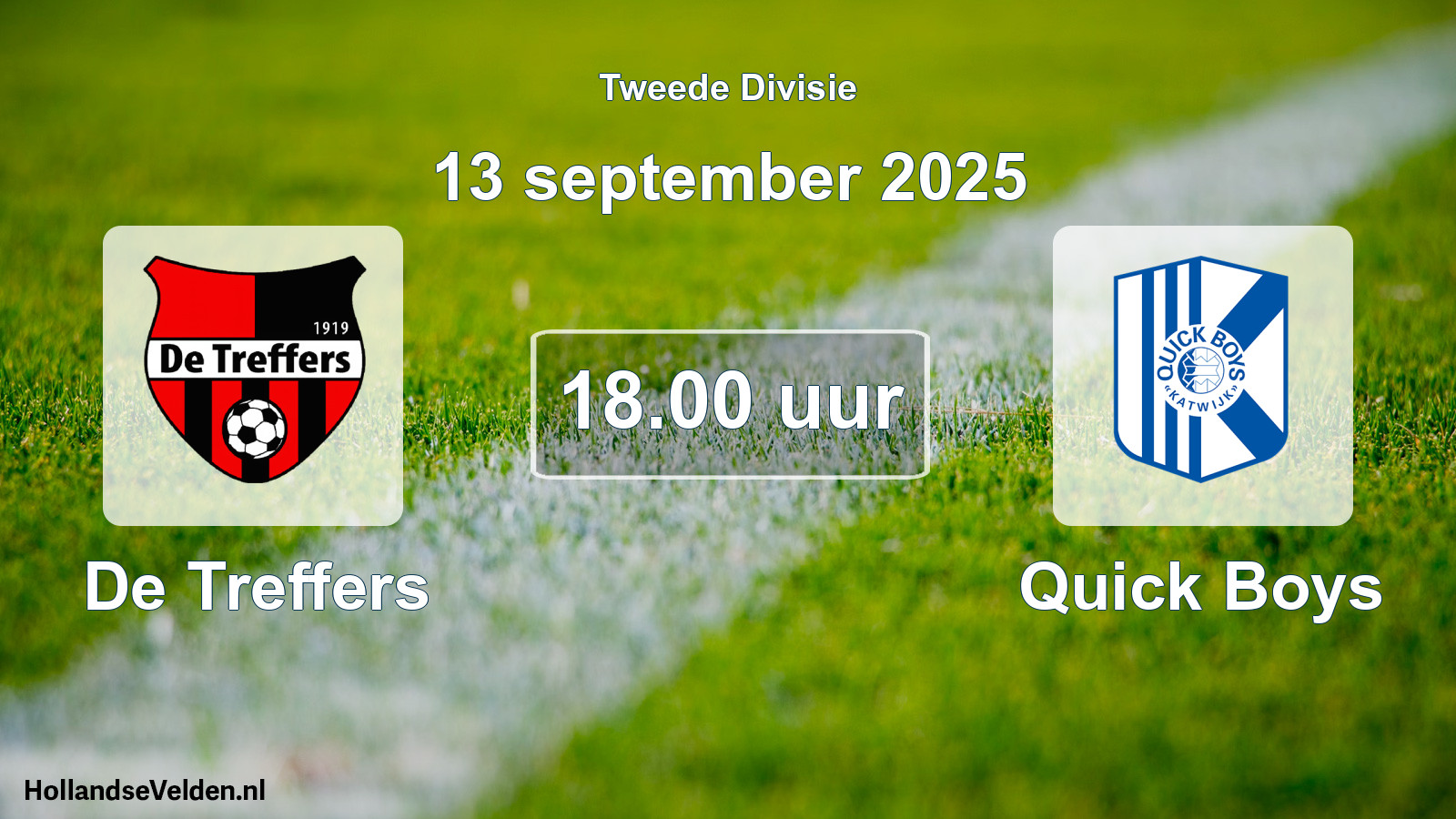 Scheduled Match: De Treffers - Quick Boys (13 September 2025)