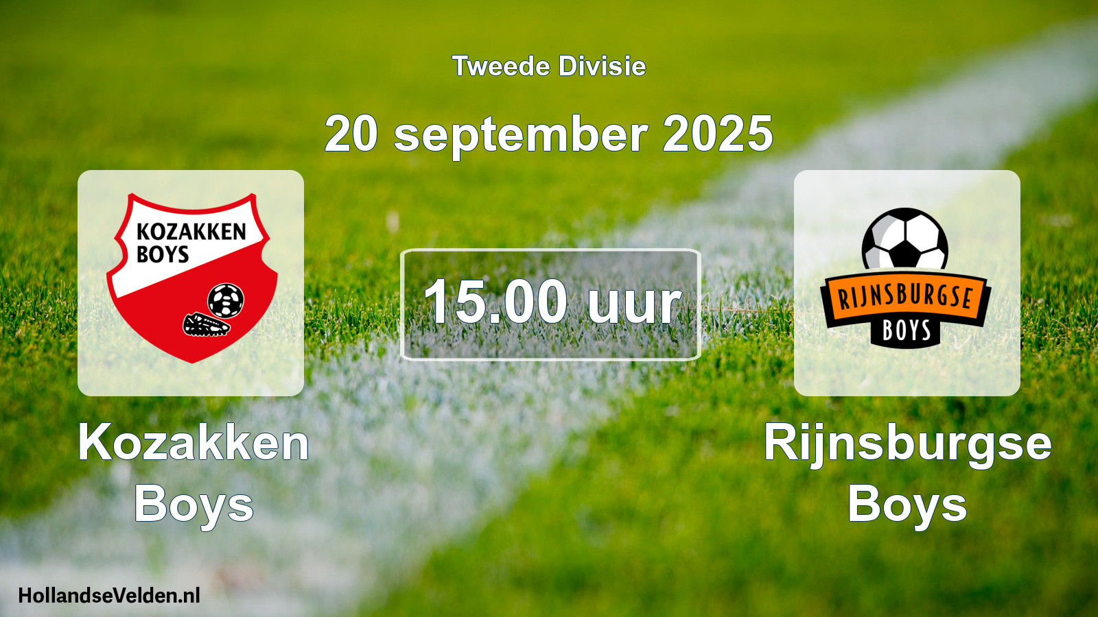 Scheduled Match: Kozakken Boys - Rijnsburgse Boys (20 September 2025)