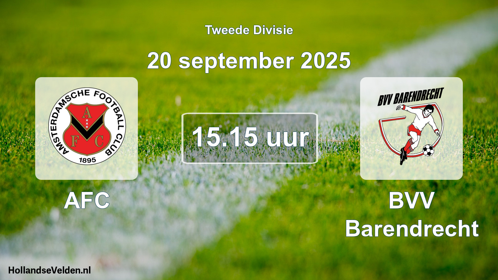 Scheduled Match: AFC - BVV Barendrecht (20 September 2025)