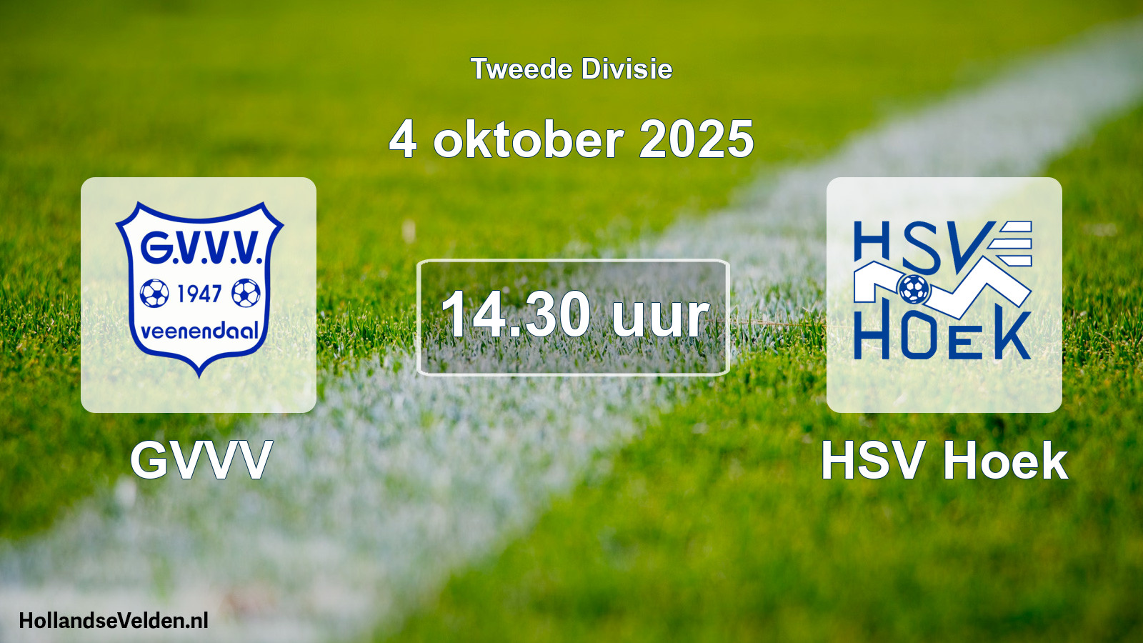 Scheduled Match: GVVV - HSV Hoek (4 October 2025)