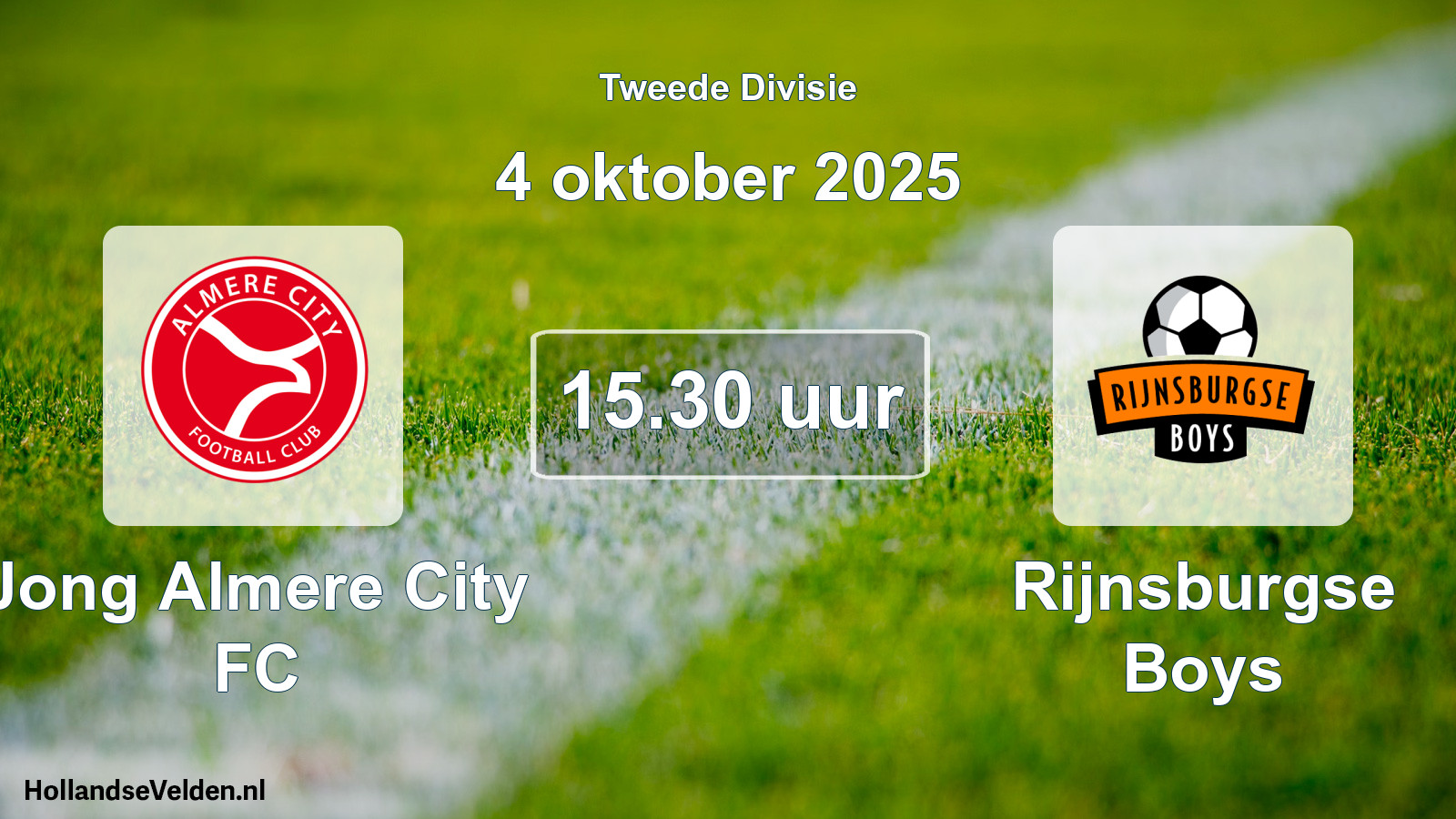 Scheduled Match: Jong Almere City FC - Rijnsburgse Boys (4 October 2025)