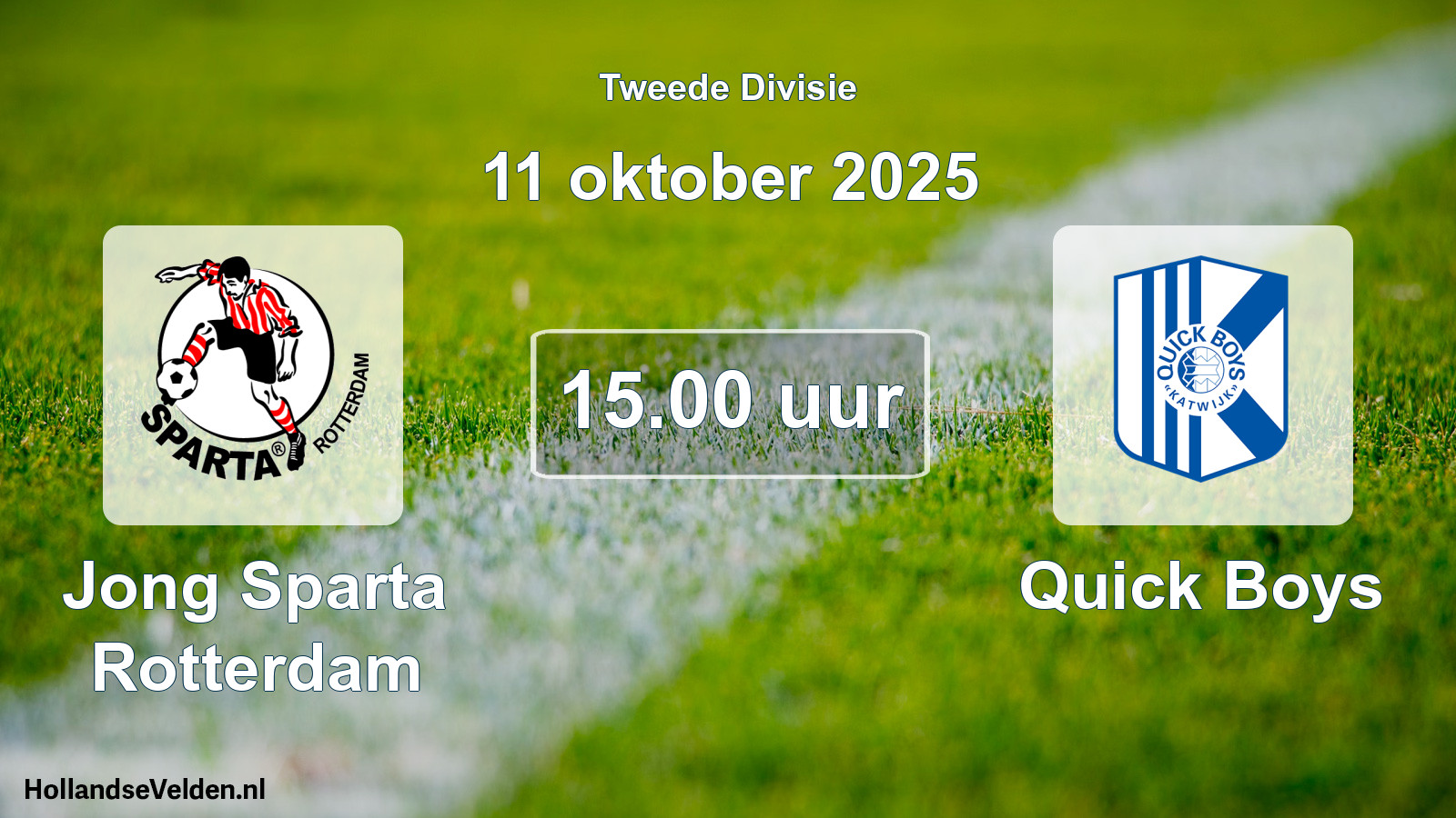 Scheduled Match: Jong Sparta Rotterdam - Quick Boys (11 October 2025)
