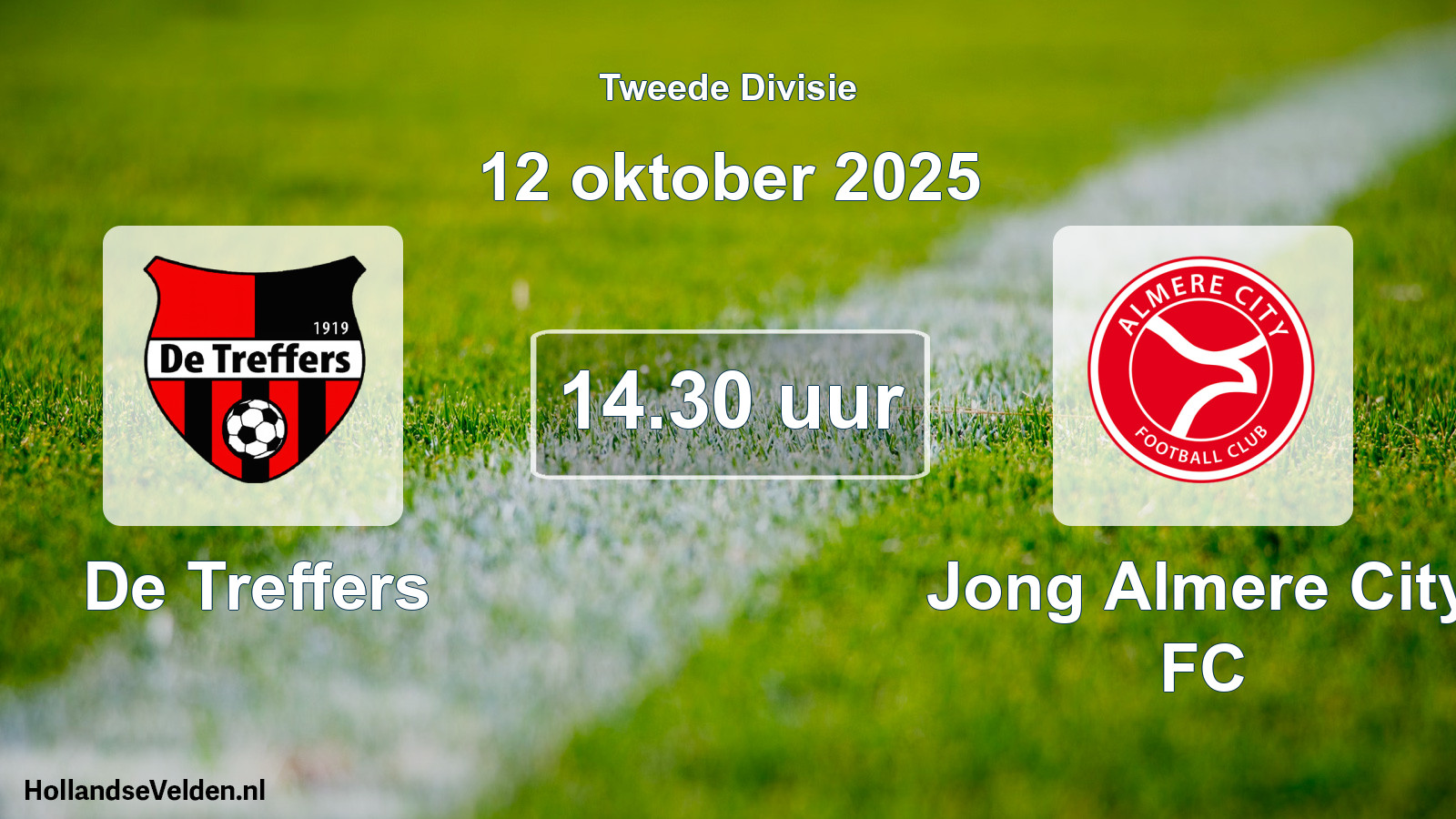 Scheduled Match: De Treffers - Jong Almere City FC (12 October 2025)