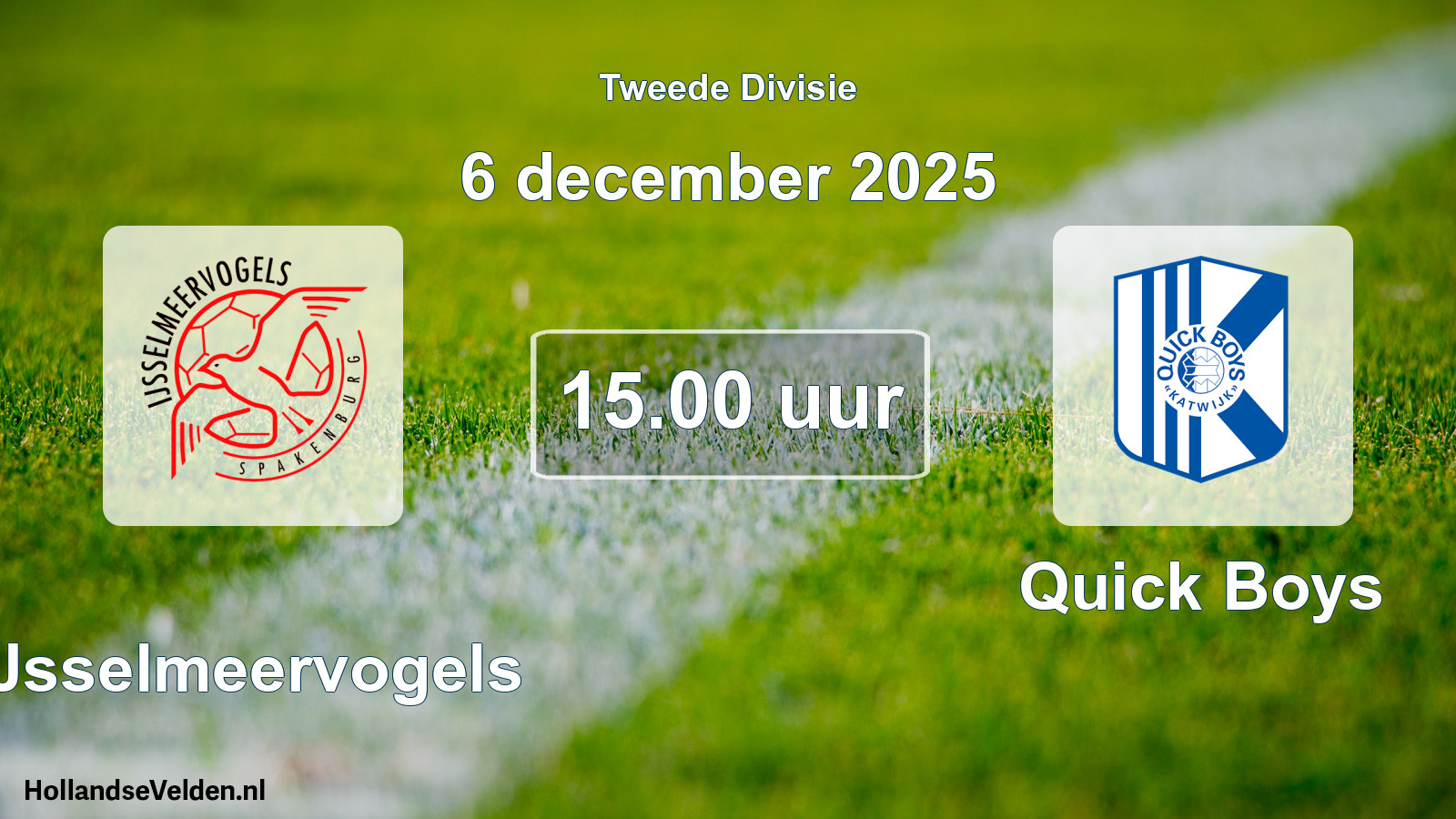 Scheduled Match: IJsselmeervogels - Quick Boys (6 December 2025)