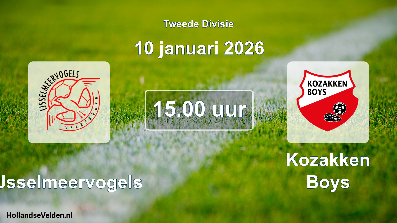 Scheduled Match: IJsselmeervogels - Kozakken Boys (10 January 2026)