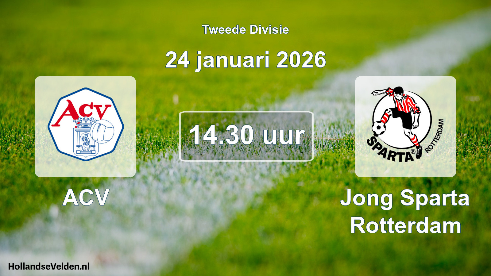 Scheduled Match: ACV - Jong Sparta Rotterdam (24 January 2026)