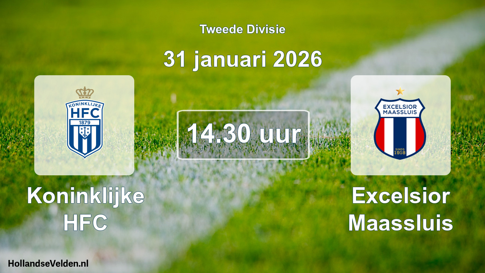 Scheduled Match: Koninklijke HFC - Excelsior Maassluis (31 January 2026)