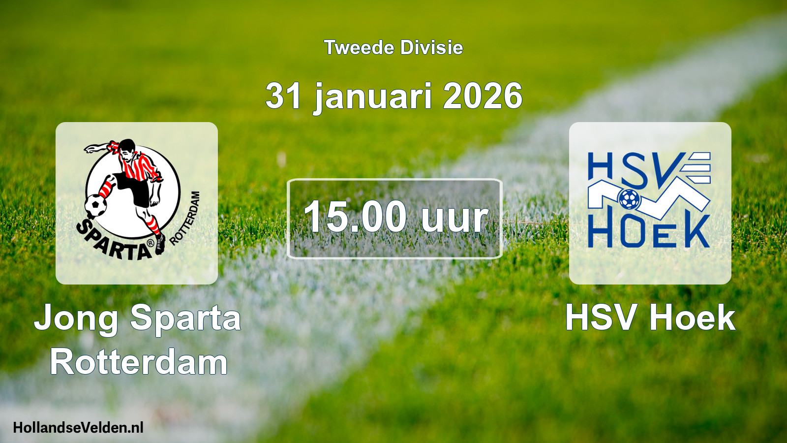 Scheduled Match: Jong Sparta Rotterdam - HSV Hoek (31 January 2026)