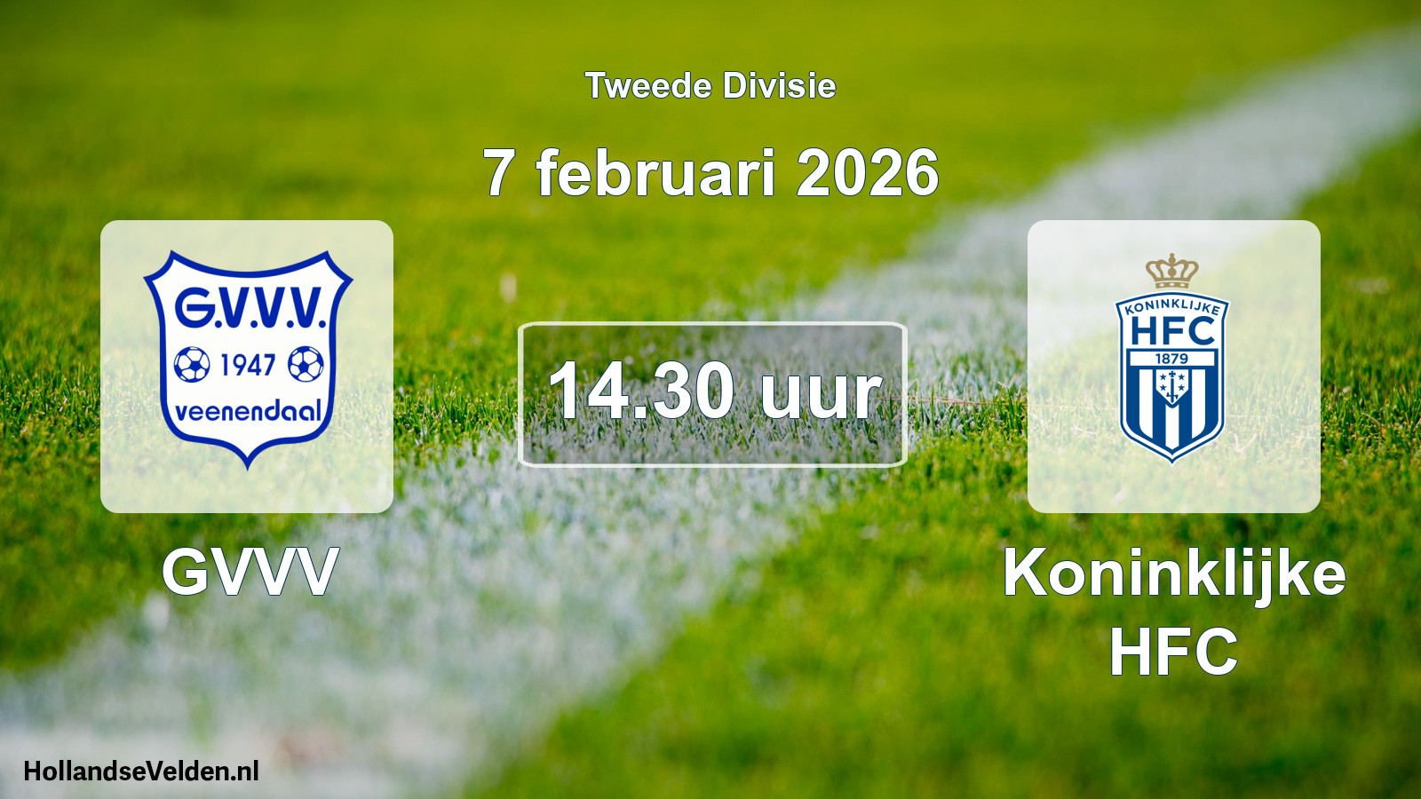 Scheduled Match: GVVV - Koninklijke HFC (7 February 2026)