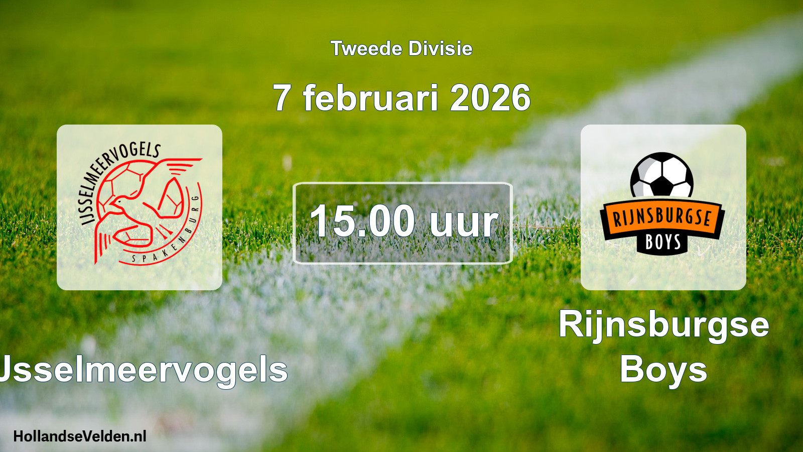 Scheduled Match: IJsselmeervogels - Rijnsburgse Boys (7 February 2026)