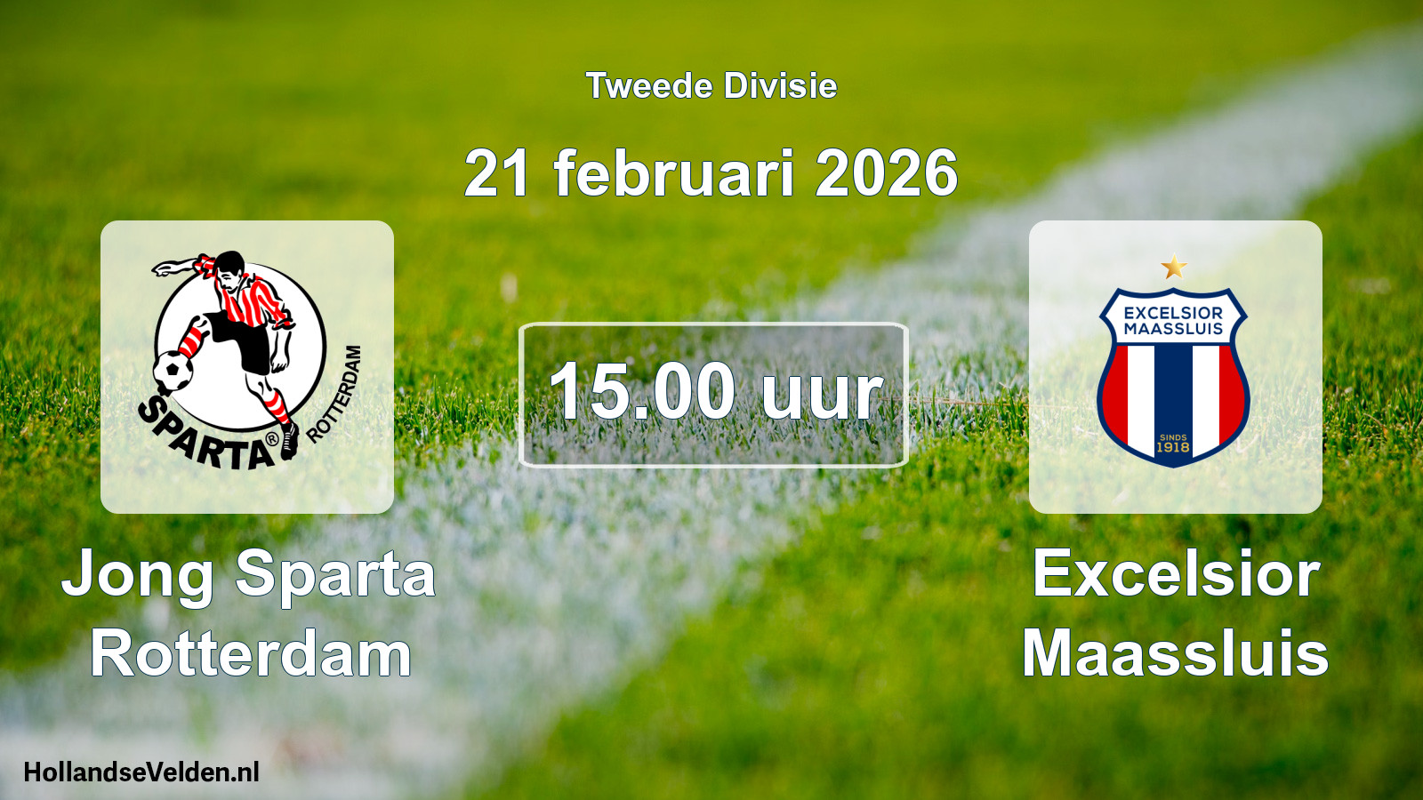 Scheduled Match: Jong Sparta Rotterdam - Excelsior Maassluis (21 February 2026)
